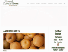 Tablet Screenshot of plymouthfarmersmarket.org
